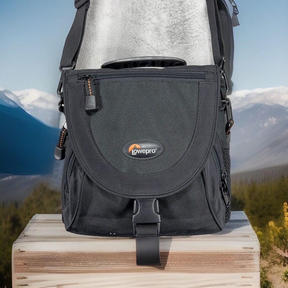 Lowepro Nova 2 AW Camera Bag - Black - Rain cover, strap, inner dividers